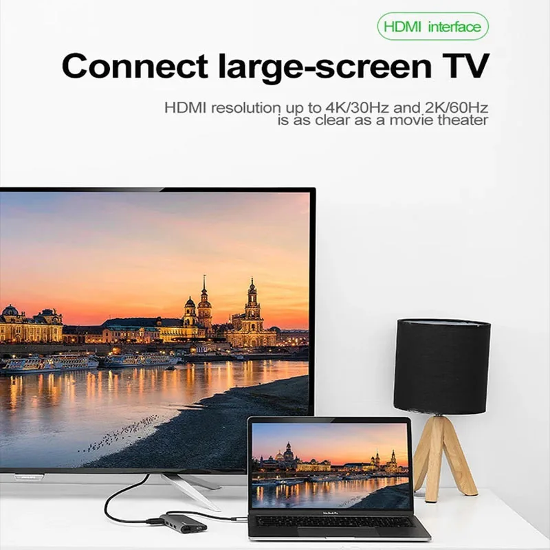 Док-станция для ноутбука USB 3 0 HDMI RJ45 PD док-станция Macbook Pro HP DELL Surface Lenovo Samsung - купить