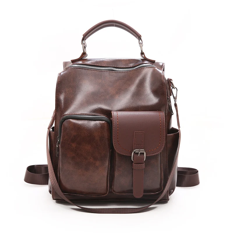 

2020 ladies backpack female casual backpack high quality leather female backpack travel backpack schoolbag girl fashion backpack
