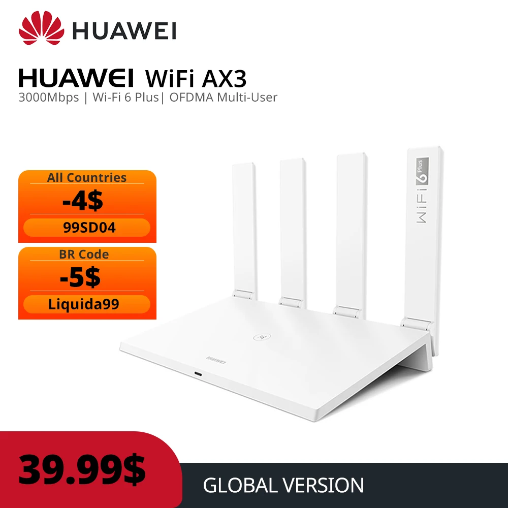 Wi-Fi-роутер HUAWEI AX3 2 4/5 0 ГГц 3000 Мбит/с 4 антенны | Компьютеры и офис