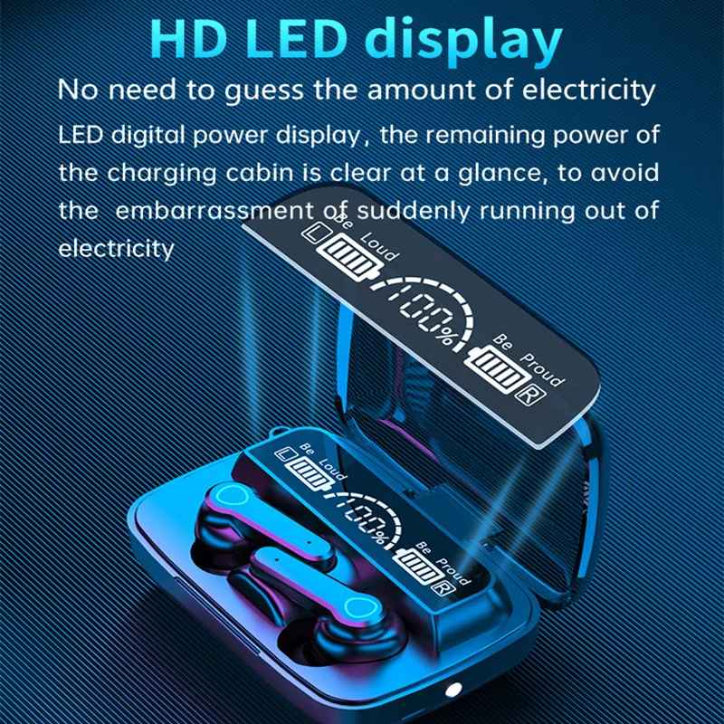 

TWS Earphone Bluetooth 5.1 Wireless Headphones Sport Waterproof Earphones Touch Control Noise Cancelling Headset Charging Box