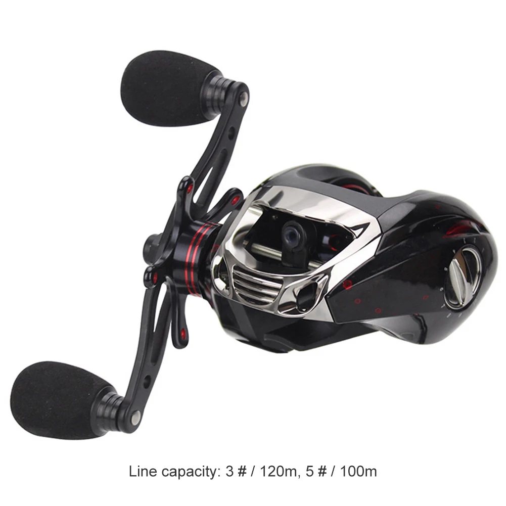 

Durable Left/Right Hand Bait Casting Reel Stainless Steel Dual Magnetic Brake 6.3:1 Reel Fishing Tackle Reverse Stop System