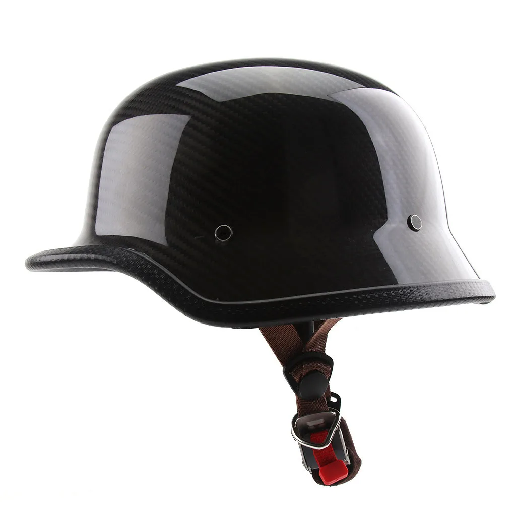 Углеродное волокно мотоциклетный шлем 3/4 с открытым лицом Ретро мужской защитный