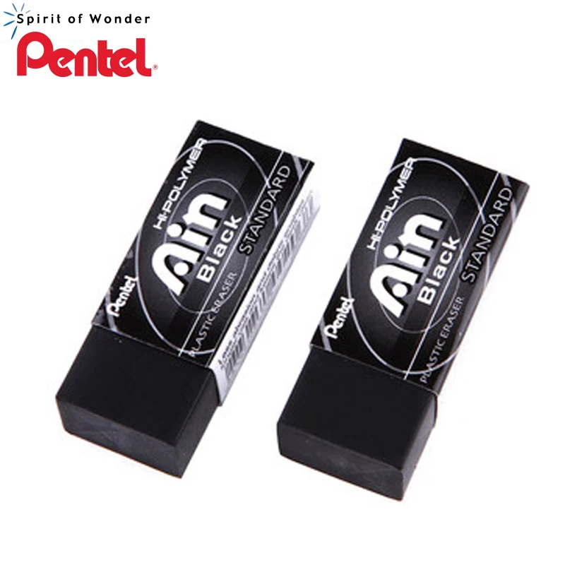 6 pcs Pentel Black Eraser ZEAH06 Graphic Design Professional Eraser Ain Series Hi Polimer Plastic Super Cleaning Pencil Eraser