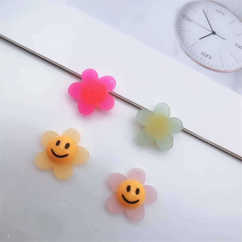 Новый стиль 50 шт./лот 25 мм смайлик сердцевина мультфильм подсолнухи форма смолы
