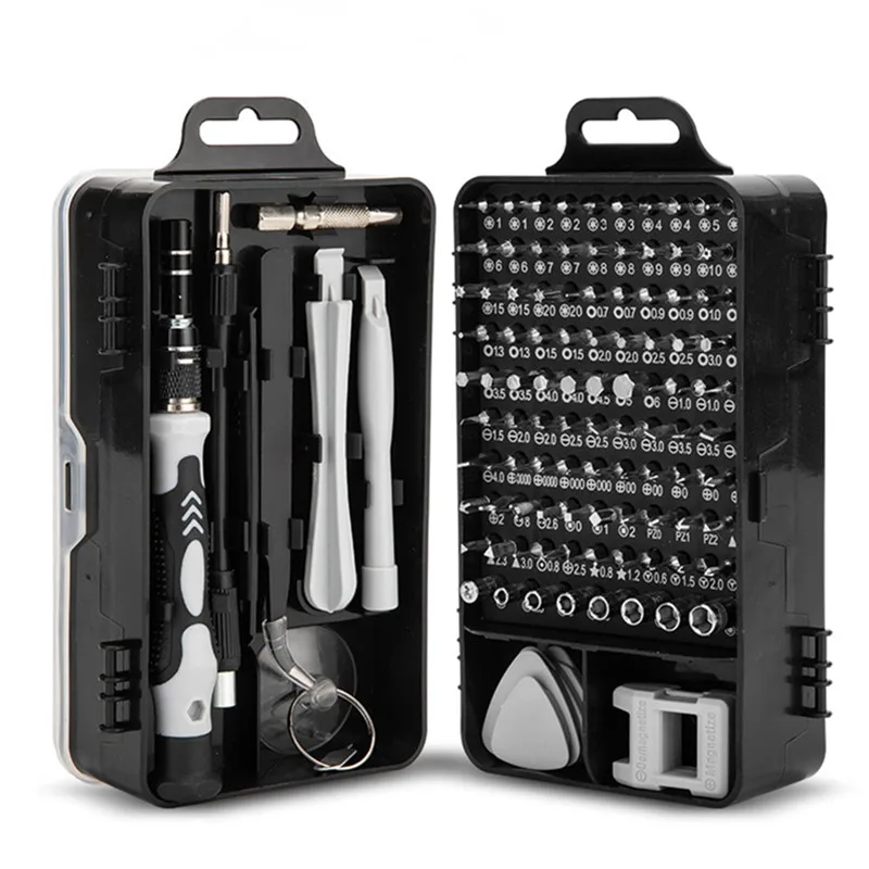 

115 in 1 Screwdriver Set of Screw Driver Bit Set Multi-function Precision Mobile Phone Repair Device Hand Tools Torx Hex