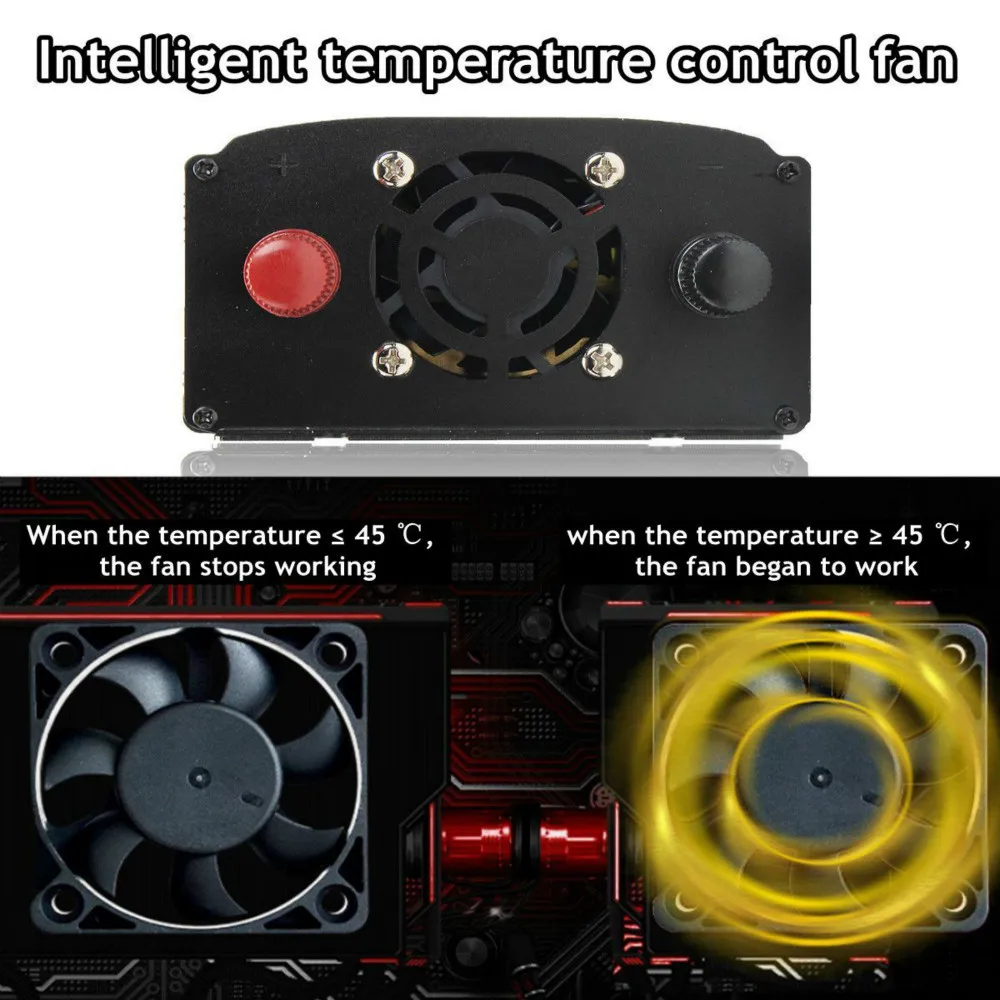 Инвертор трансформатор напряжения с 12 В пост. тока на 220 перем. 12/24 2000/3000/4000 Вт + 2