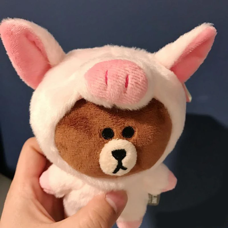 Плюшевая игрушка коричневый медведь брелок динозавр тигр, плюшевые игрушки Детский мультфильм день рождения для девочек подарки