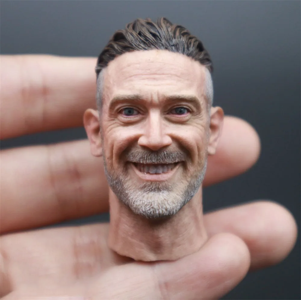 

Hot Sales Scale 1/6th The Walking Dead Player Negan Head Sculpture Smile Version Model For 12inch Body Doll Collect