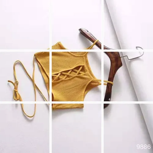 

Women Summer Sexy Party Tops Backless Hollow Out Crop Tops Camisoles Streetwear Black Lace Up Crop Tops