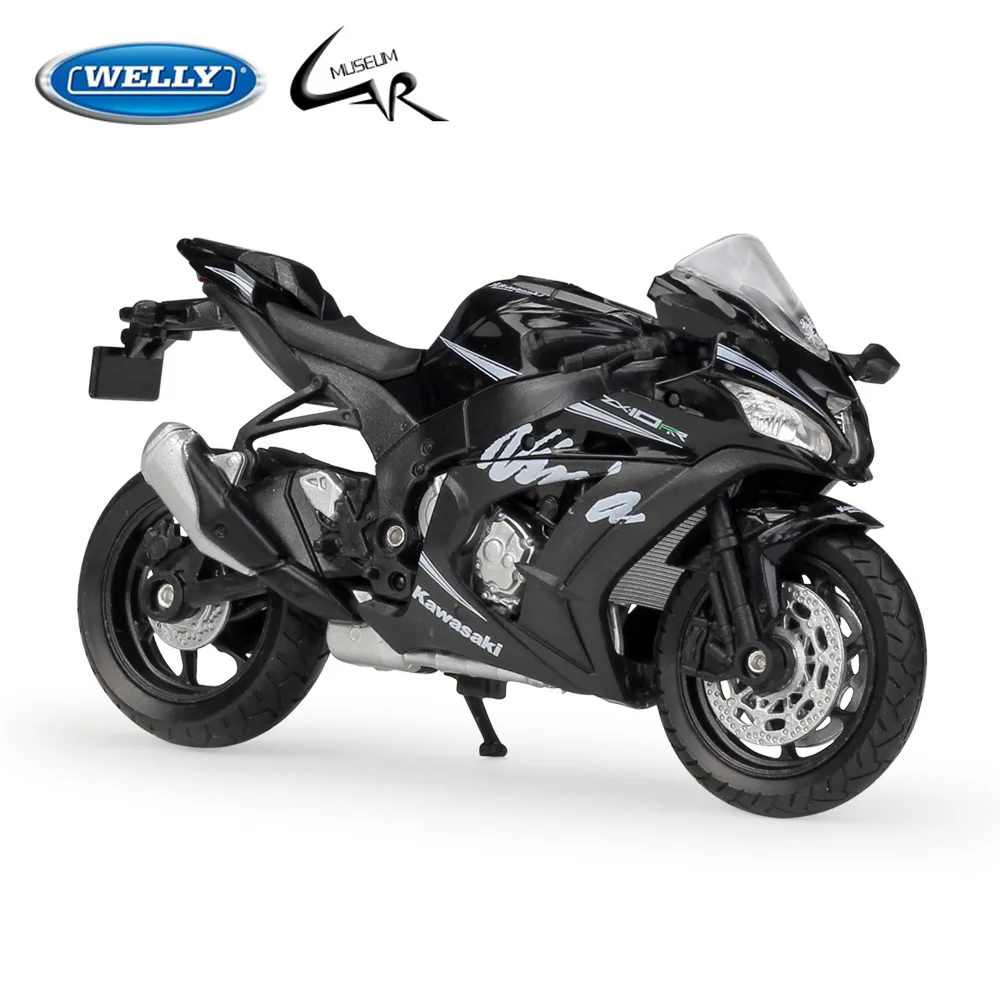 

Welly 1:18 Kawasaki Ninja ZX10-RR 2017 металлическая Литая модель мотоцикла в масштабе, демонстрационная коллекция, Подарочная игрушка