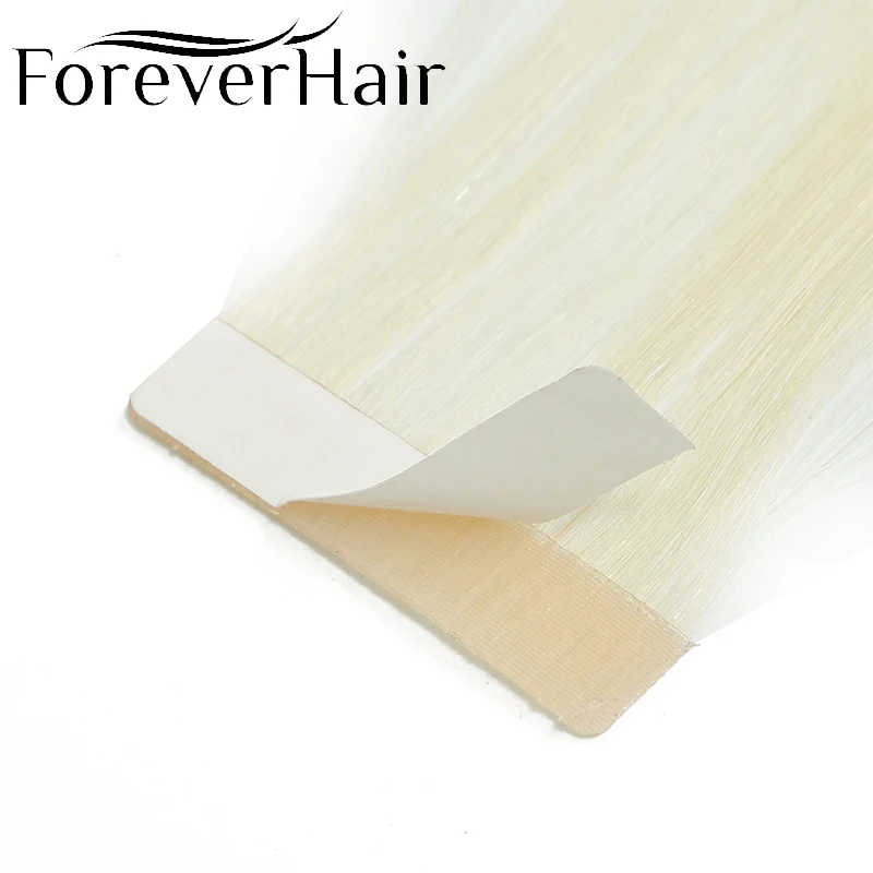 Forever Hair настоящие волосы Remy, бесшовные волосы на ленте, человеческие волосы для наращивания, 5 шт., только шелковистые прямые волосы для европейского салона