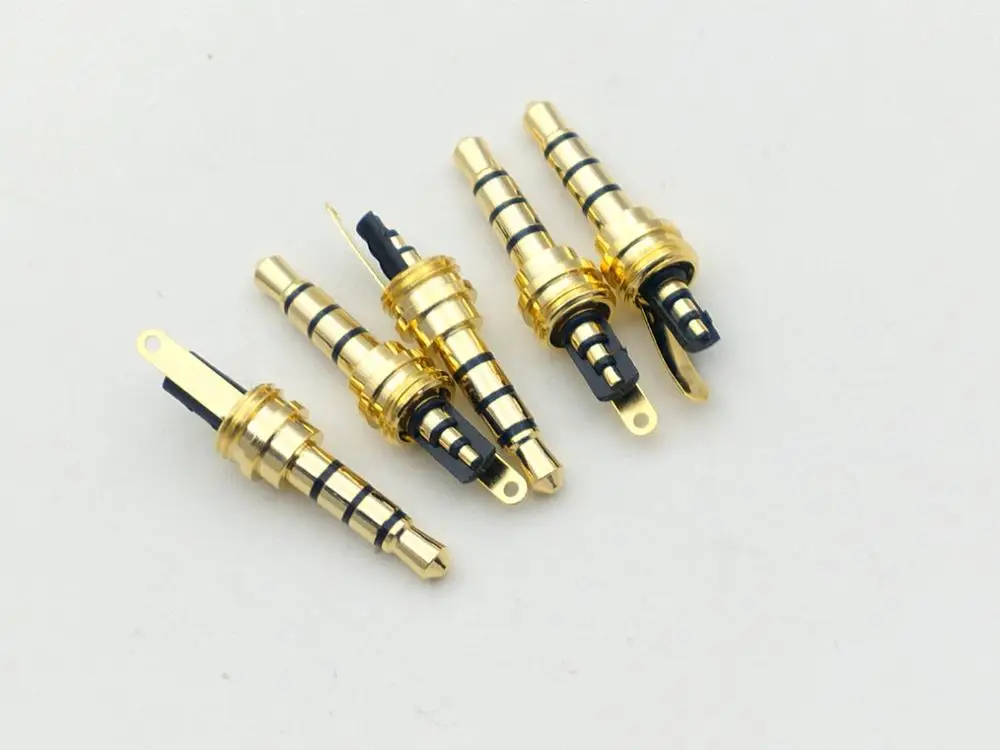 Позолоченный 4-полюсный штекер 3 5 мм для ремонта наушников 100 шт. | Обустройство