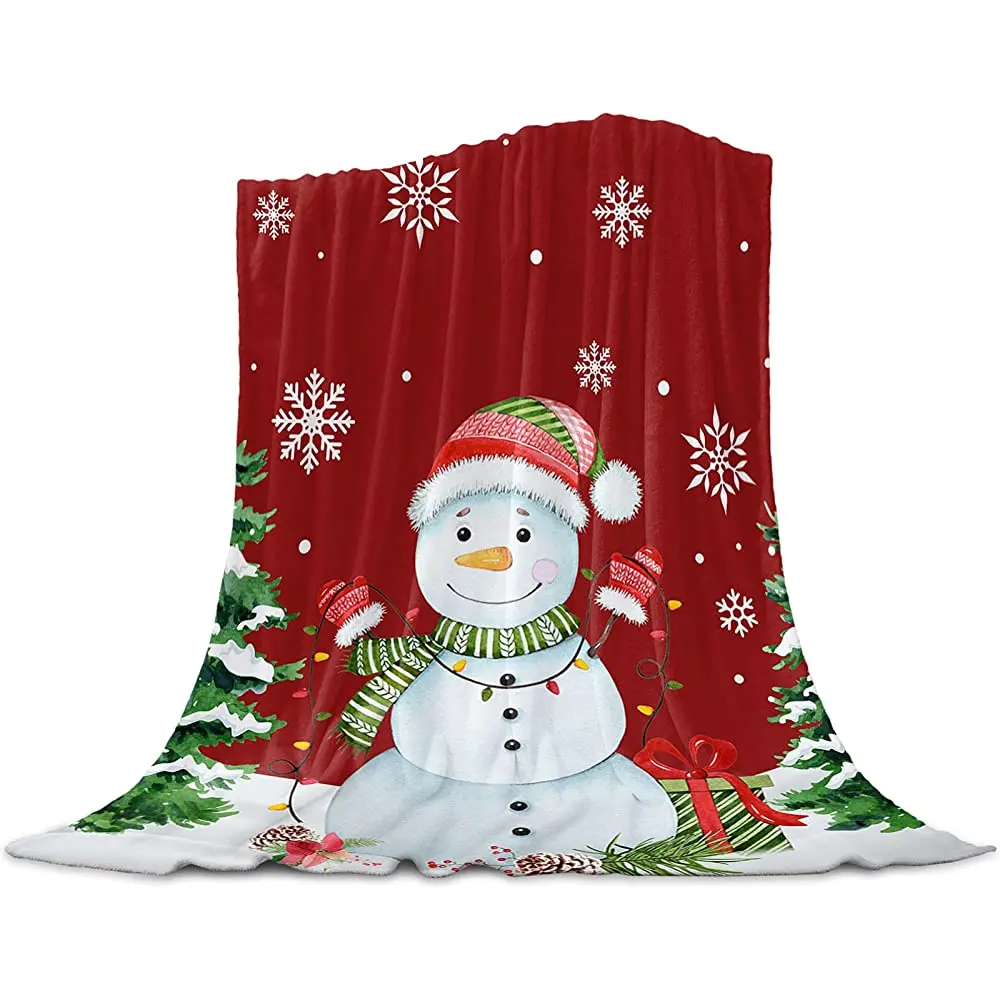 

Фланелевое Флисовое одеяло рождественское покрывало, подходит для всех сезонов, Рождественский комфорт, плюш, теплый и мягкий