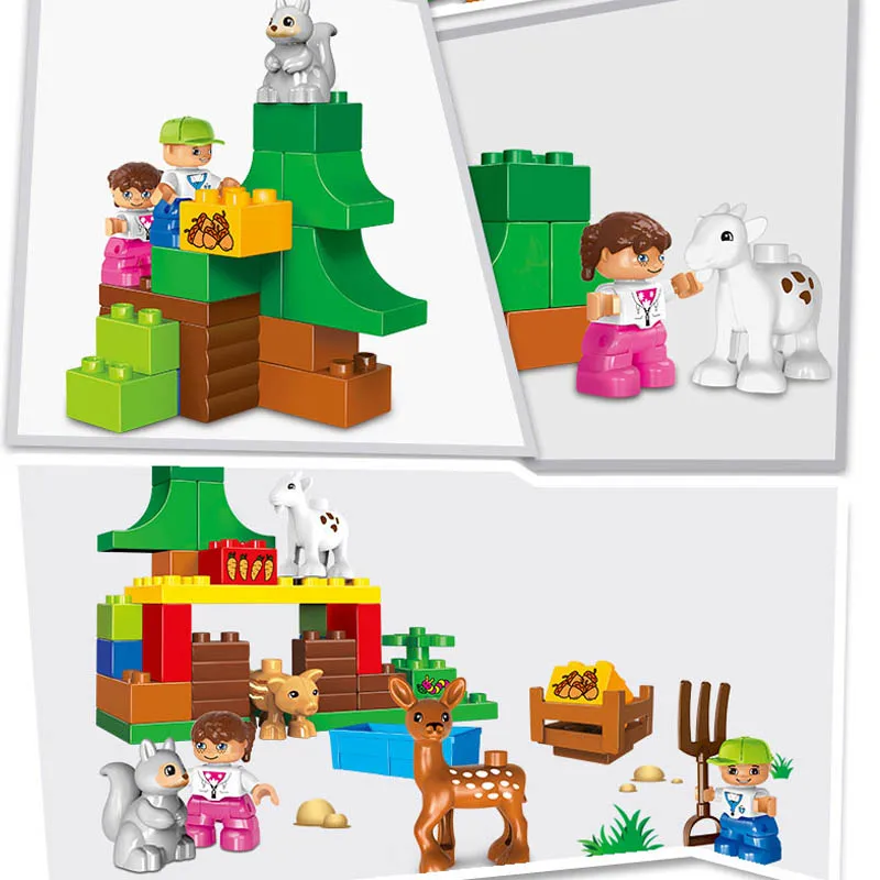 Детский конструктор сельская Ферма развивающие блоки большого размера игрушка
