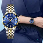 Часы женские механические с Циферблатом из нержавеющей стали, водонепроницаемые, с синим циферблатом, G-79