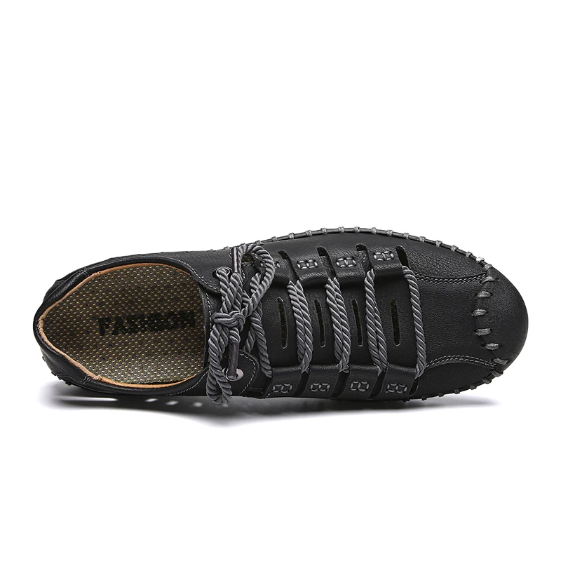 Туфли-оксфорды мужские из дышащей кожи на нескользящей подошве для вождения |