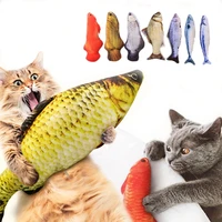 pet soft plush fish cat toy accessories interactive for cats catnip toys stuffed pillow doll simulation fish playing cheap goods