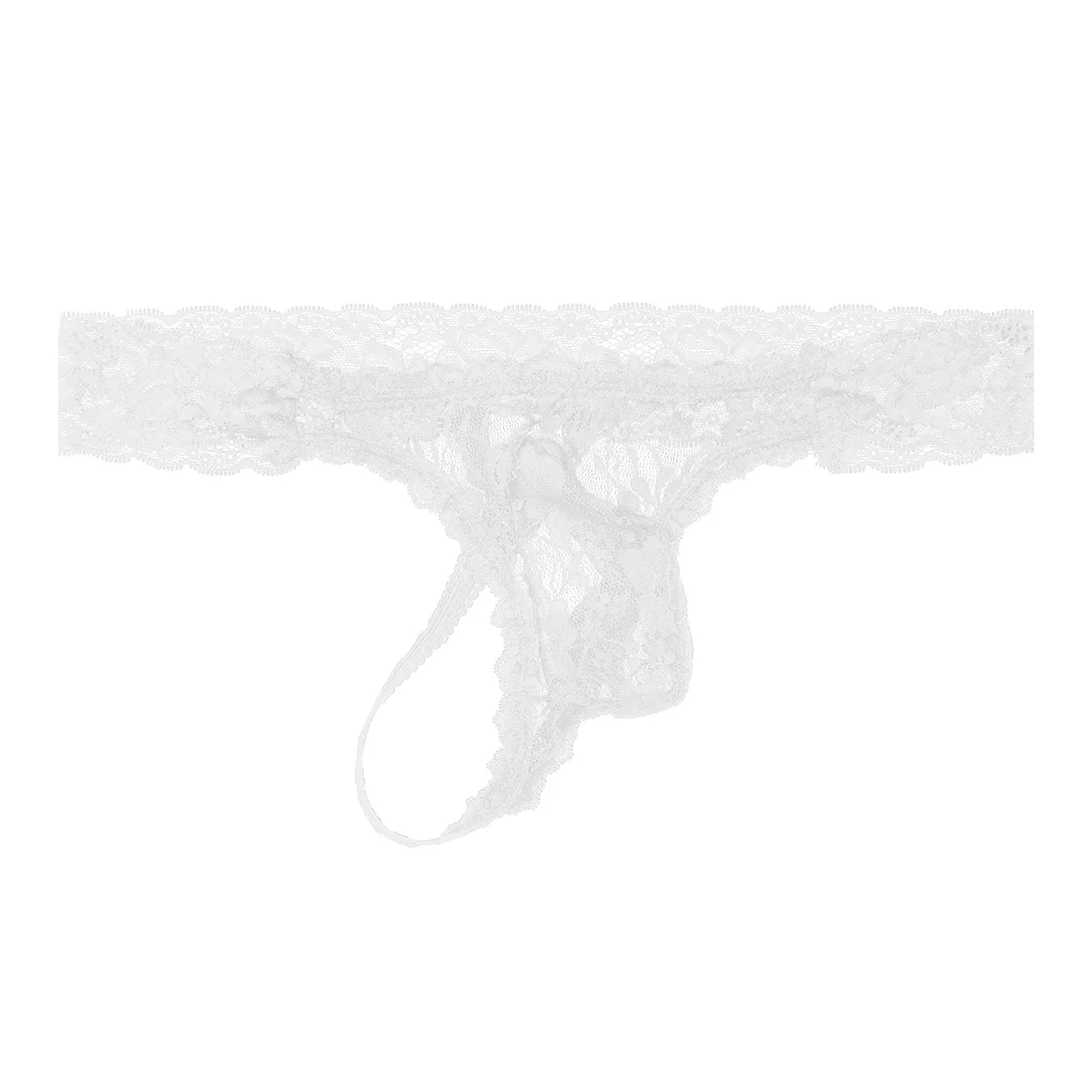 Gay Lingerie Lace See through Mens Thongs and G-strings Bulge Pouch Tanga Hombre Underwear Sexy Mens Briefs Erotic Sissy Panties