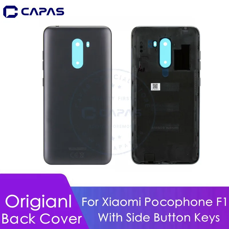 Оригинальная задняя крышка для Xiaomi Pocophone F1+ боковые клавиши для Xiaomi Poco F1 задняя батарея корпус пластик PC Замена