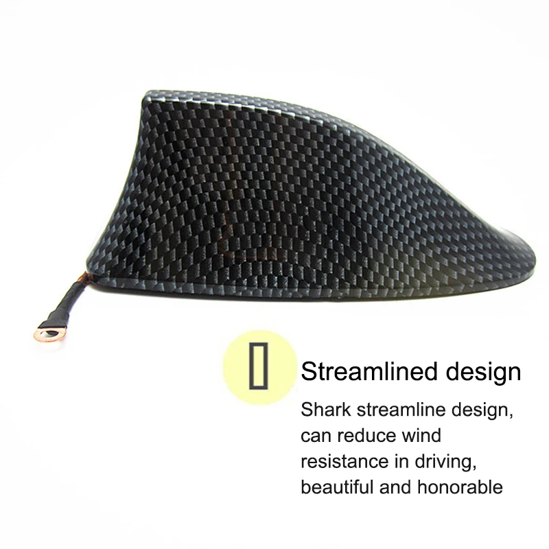 2019 углеродное волокно автомобильная антенна плавник акулы Shark Fin Roof FM AM Radio Aerial Car