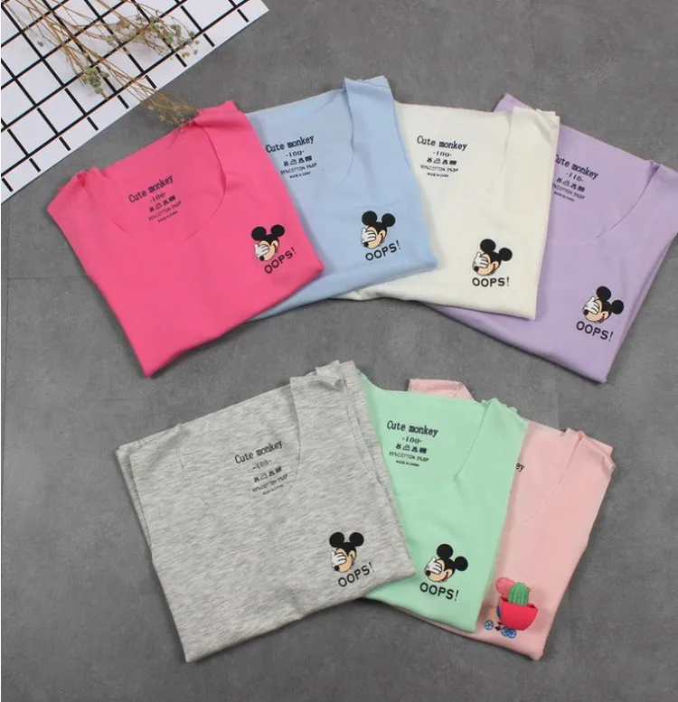 Летняя детская одежда футболки для мальчиков и девочек Детские Топ хлопковый