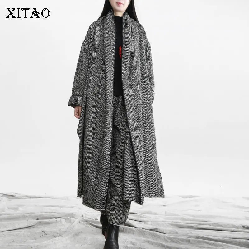 

XITAO, однотонные Лоскутные Асимметричные штаны с v-образным вырезом, комплекты, осень 2021, Новое поступление, Повседневная мода, темперамент, п...