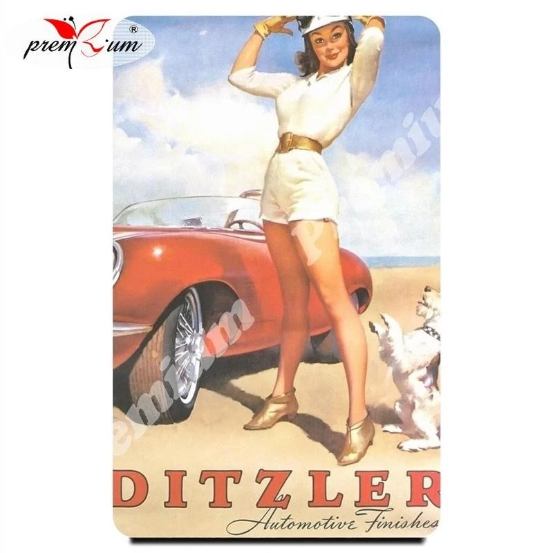 Fridge magnet souvenir Retro-car Репринт винтажного постера | Дом и сад
