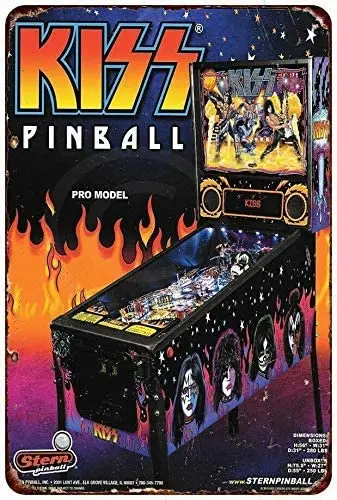 Wisesign Kiss Pinball Pro модель винтажная Ad жестяная вывеска 8x12 для патио мужская пещера