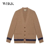 wbkk 21fw g new mens cable knit cardigan with web wfmd2583