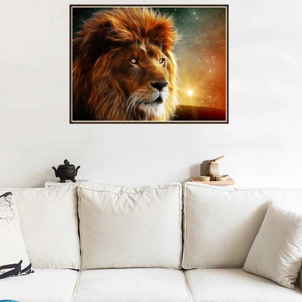 Алмазная 5D живопись полностью мозаика новый Тигр и лев алмазная вышивка