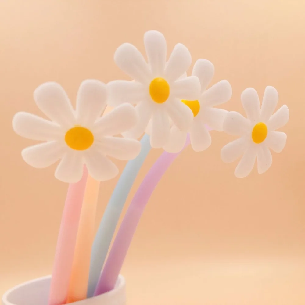 Ellen Брук 1 шт. 0 5 мм черные чернила Хризантема цветы силиконовая гелевая ручка