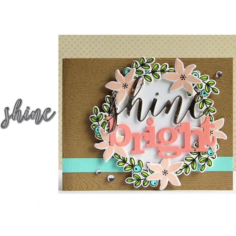 Современный блеск буквы формы металла резки трафареты для рукоделия DIY бумажная