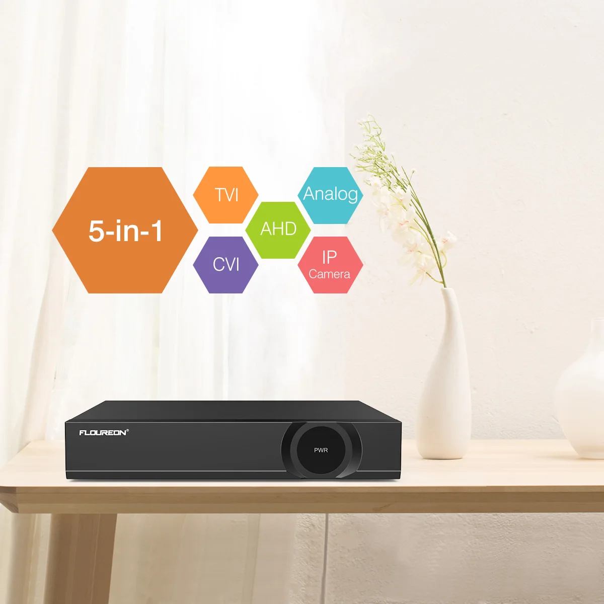 Floureon CCTV камера системы 4CH 1080N DVR рекордер комплект+ 4 шт 720p всепогодный Surveilance камера s обнаружения движения оповещения по электронной почте