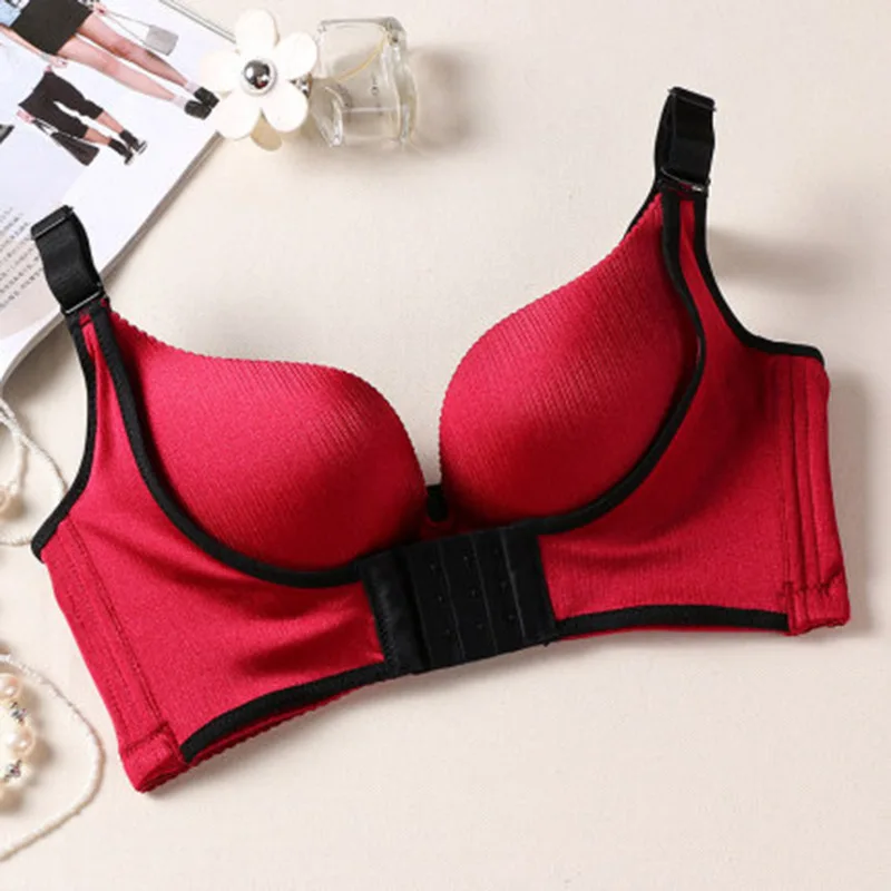 Женский комплект с бюстгальтером пуш-ап бесшовное нижнее белье кольцами для
