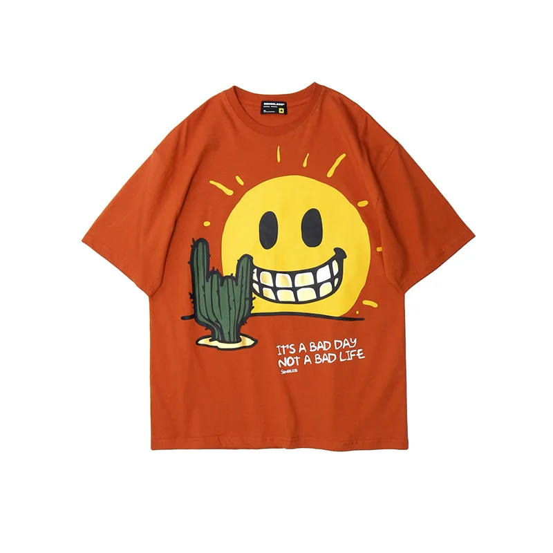 2020SS оригинальная Мужская футболка с круглым вырезом и рисунком солнца