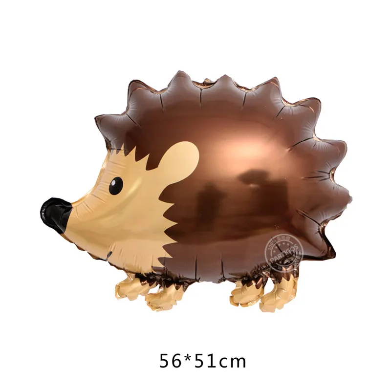Hedgehog 1 шт. большой джунгли Ежик лиса енот воздушные шары мультфильм воздушный шар из фольги в виде животного день рождения для вечеринки в стиле сафари Декор детские игрушки - Цвет: Hedgehog