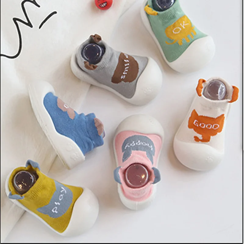 

Children's socks shoes spring and autumn kindergarten indoor shoes Korean three-dimensional knitted baby toddler shoes home floo