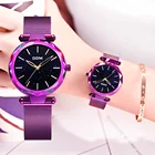 DOM брендовые Роскошные Фиолетовые женские часы, минимализм, звездное небо, модные повседневные женские наручные часы, водонепроницаемые