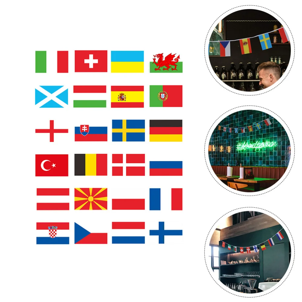24 шт. изысканные гирлянды красивые баннеры флаги премиум класса|Флаги и