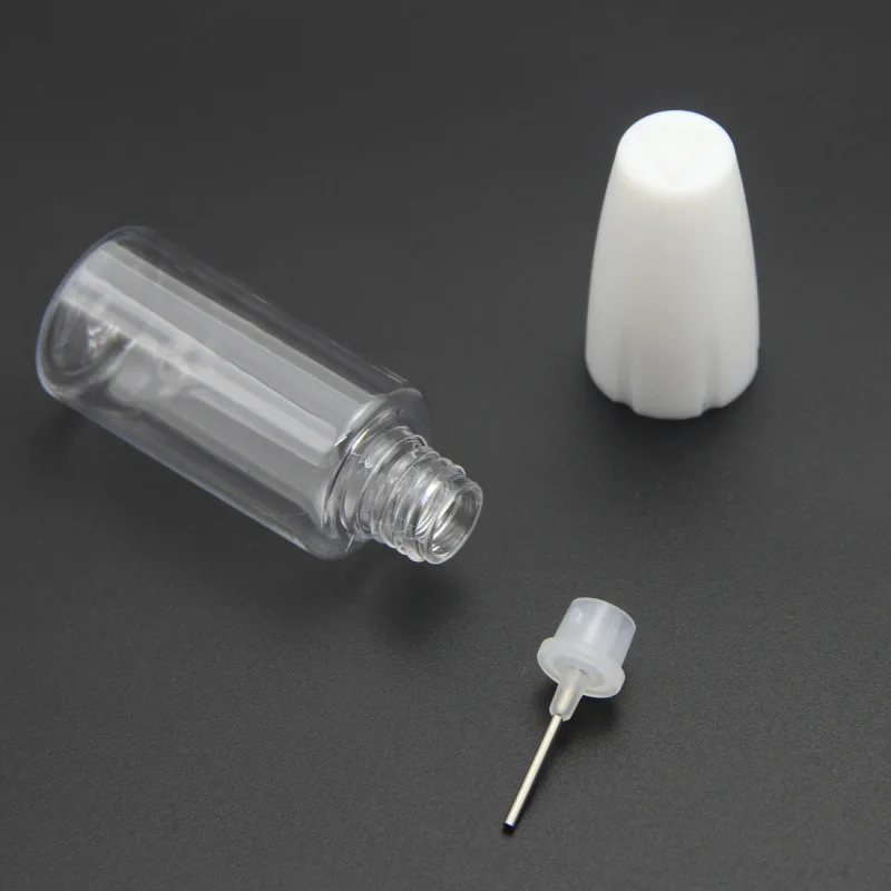 

100pcs 10ML PET Clear Bottle with Long Thin Metal Needle Tip For Oil ,Empty Vape Smoking oil Accessories