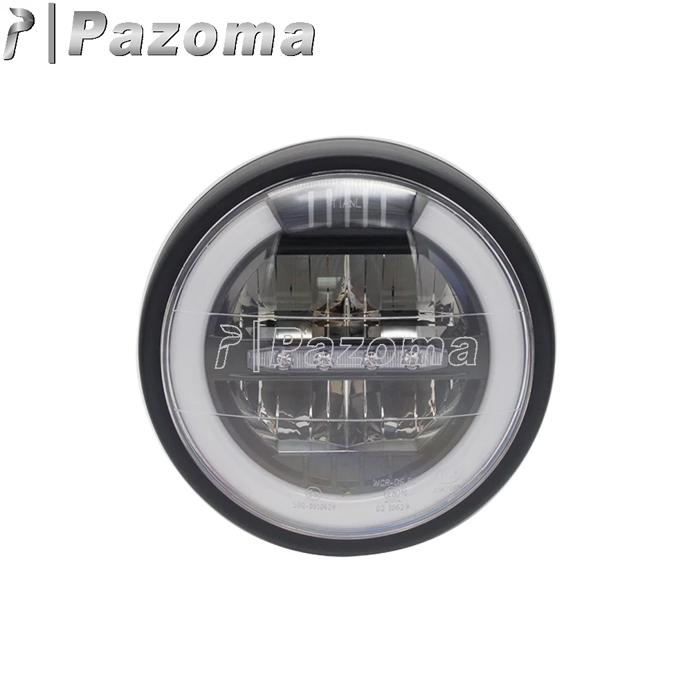 1 шт. 7 дюймов мотоциклетные светодиодный головной светильник s Янтарный DRL кольцо