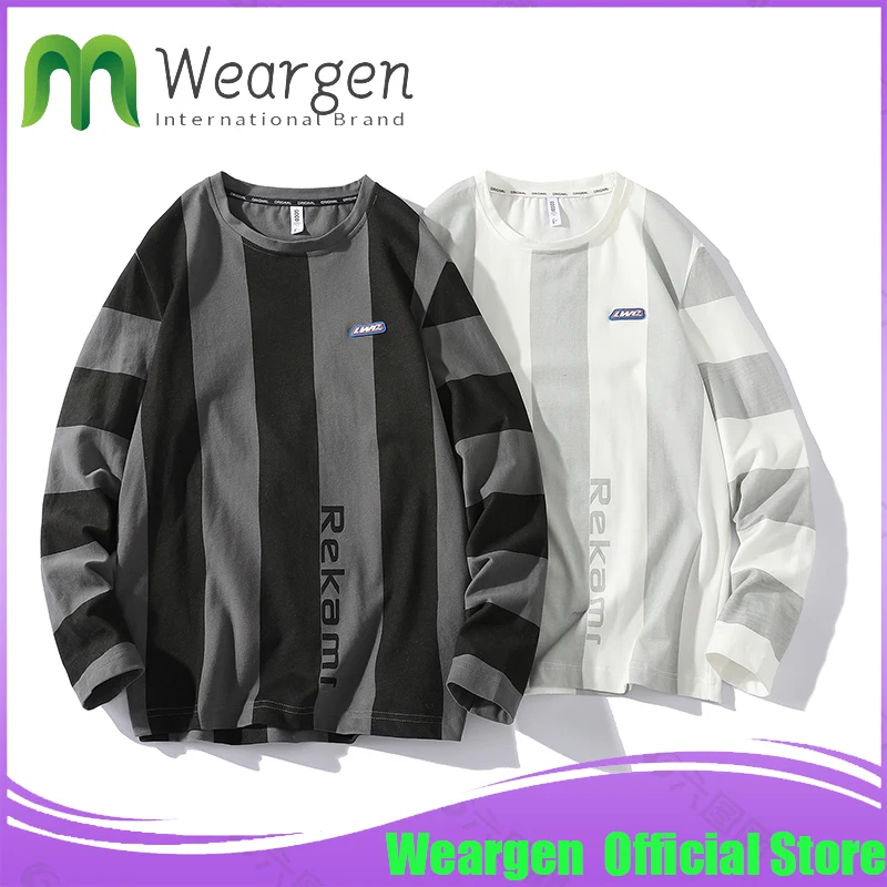 

Weargen Mens Sweatshirt O-Neck Long Sleeve Male Hoodies Print Casual Hip-Hop Streetwear Men Pullover Trendy Fashion 1877