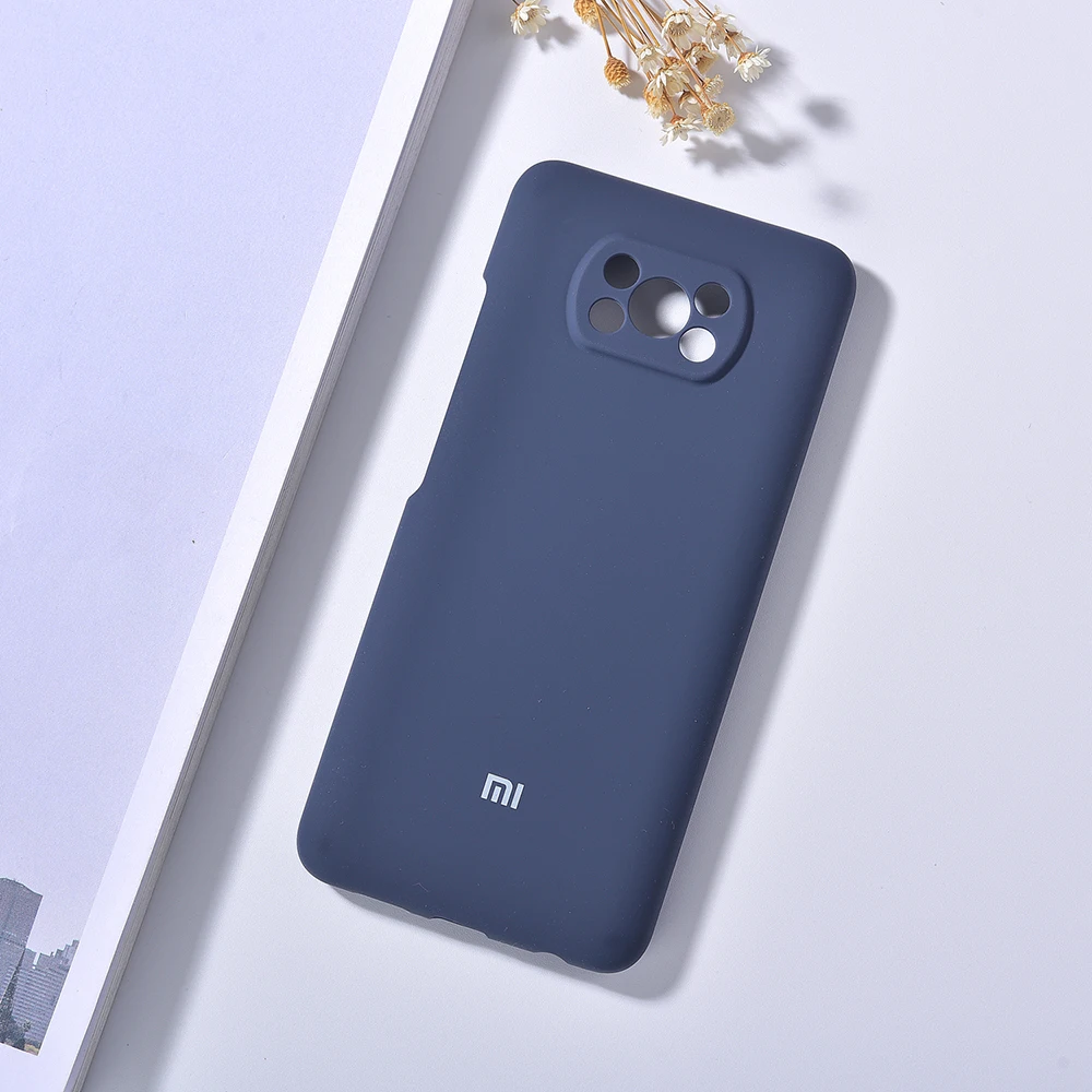 Mi POCO X3 NFC Case Original Xiaomi Pocophone X3 Liquid Silicone Soft Case Full Coverage Camera Protect Luxury Shockproof Cover