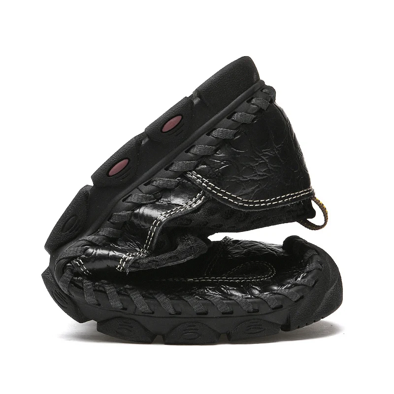 

Hollow Out Leather Mens Casual Shoes Outdoor Male Sport Sneakers Sock Shoes Man Flat Man's Walking Driving Fitness Shoes 38-48