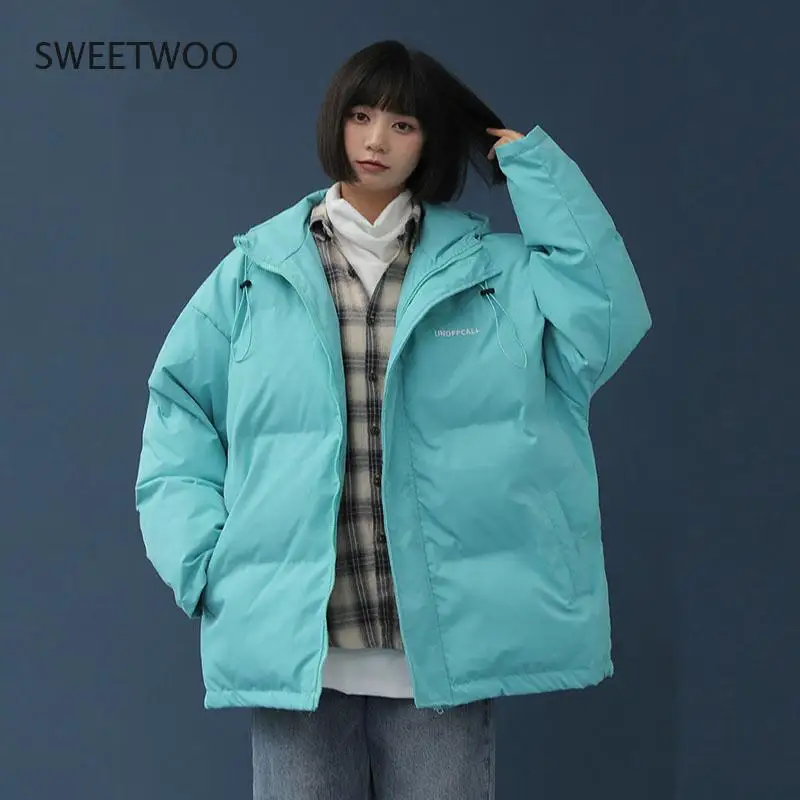 Women's Winter Down Jacket 2022 Harajuku Oversize Puffer Parkas  Korean Quilted Coats for Women Za Jackets Female 2021