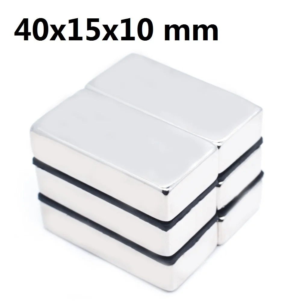 

1/2/5 шт. 40x15x10 блок NdFeB магнит N35 Супер мощный imanes Перманентный магнит