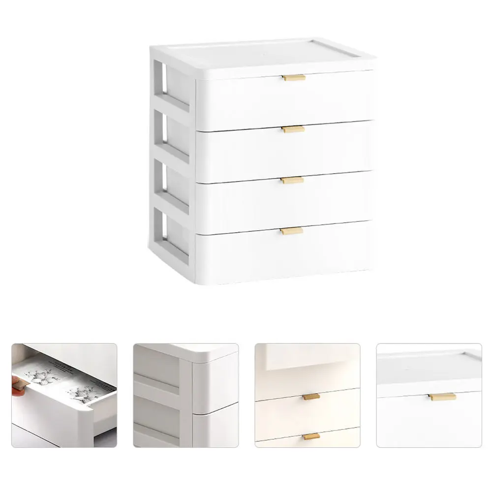 

1PC Simple Drawer Type Multi-layer Storage Holder Cosmetics Storage Box (White)