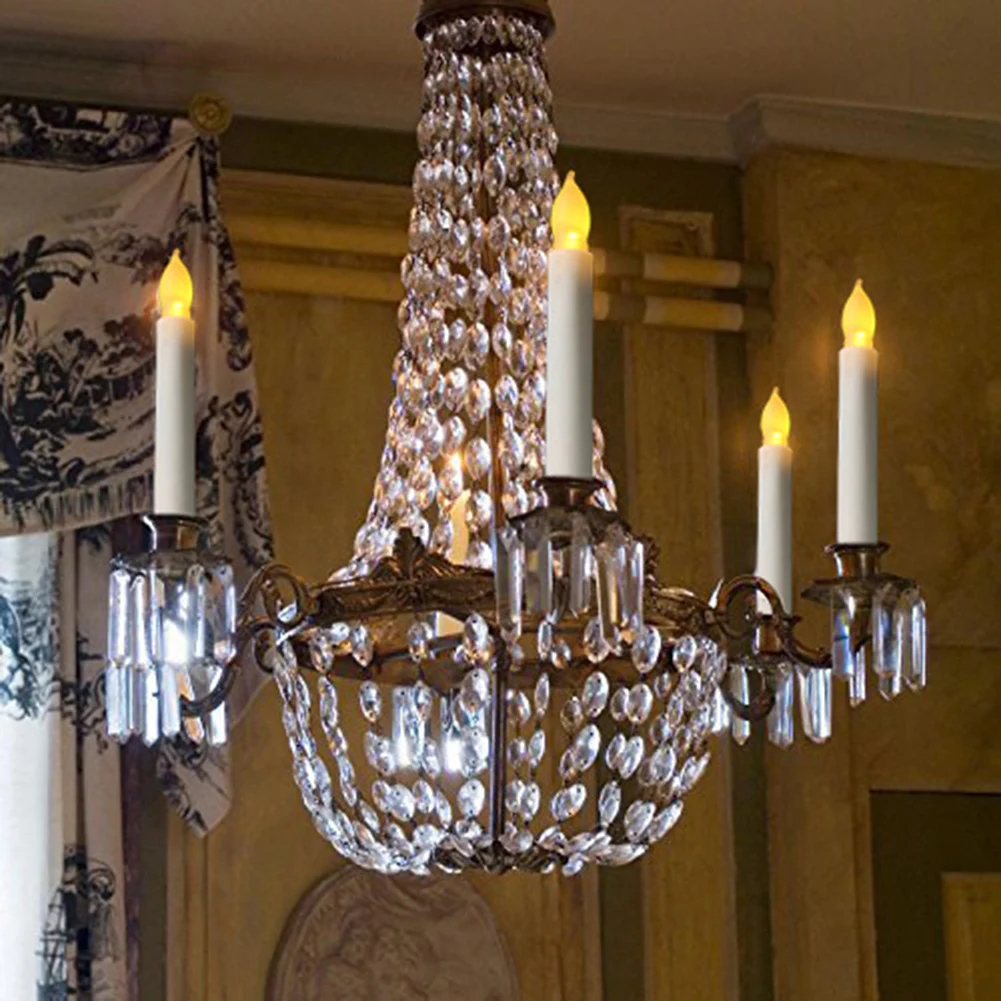 12 Pcs LED чай свет свечи теплый белый беспламенная короткая свеча украшения для