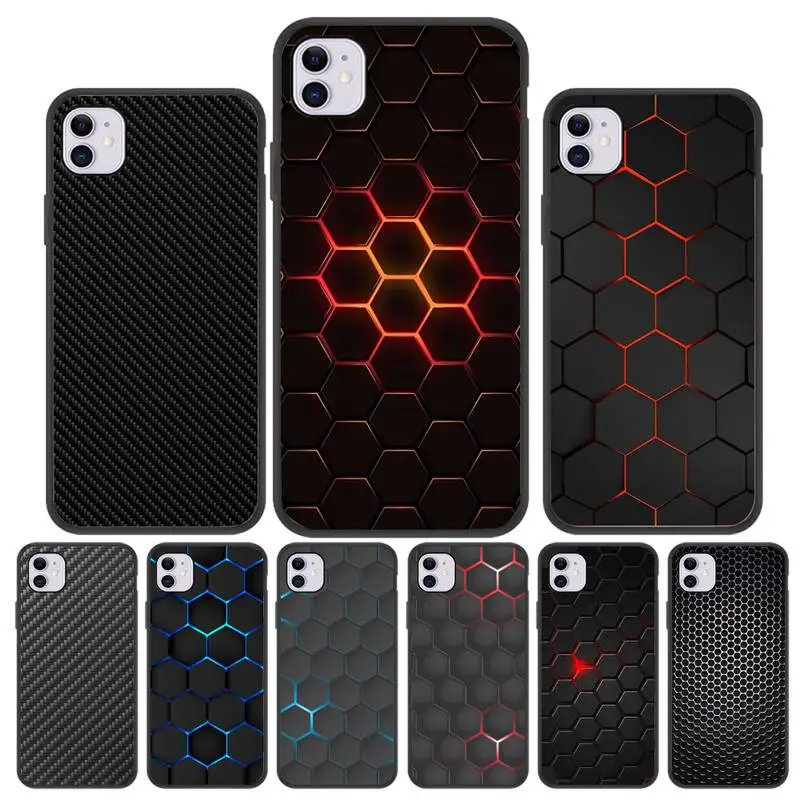 

Car carbon fiber simple black Phone Case For Iphone 5 SE 2020 6 6s 7 8 plus X Xr XS 11 12 Mini Pro Max Fundas Cover