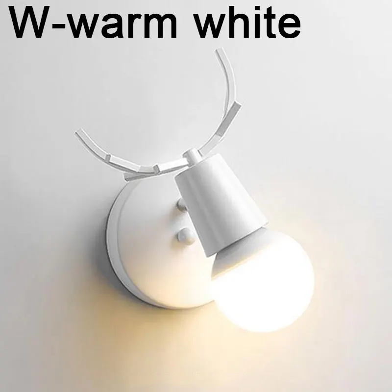 Современная настенная лампа креативные макароны Мультяшные олени рогатки